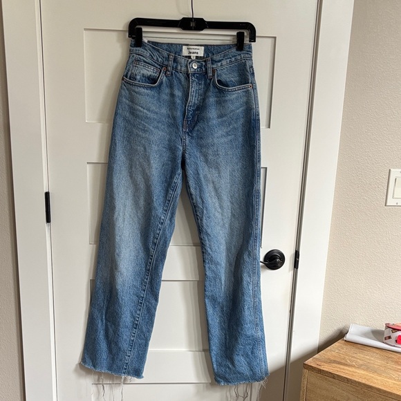 Reformation Classic Blue Straight Leg Jeans - Picture 1 of 3